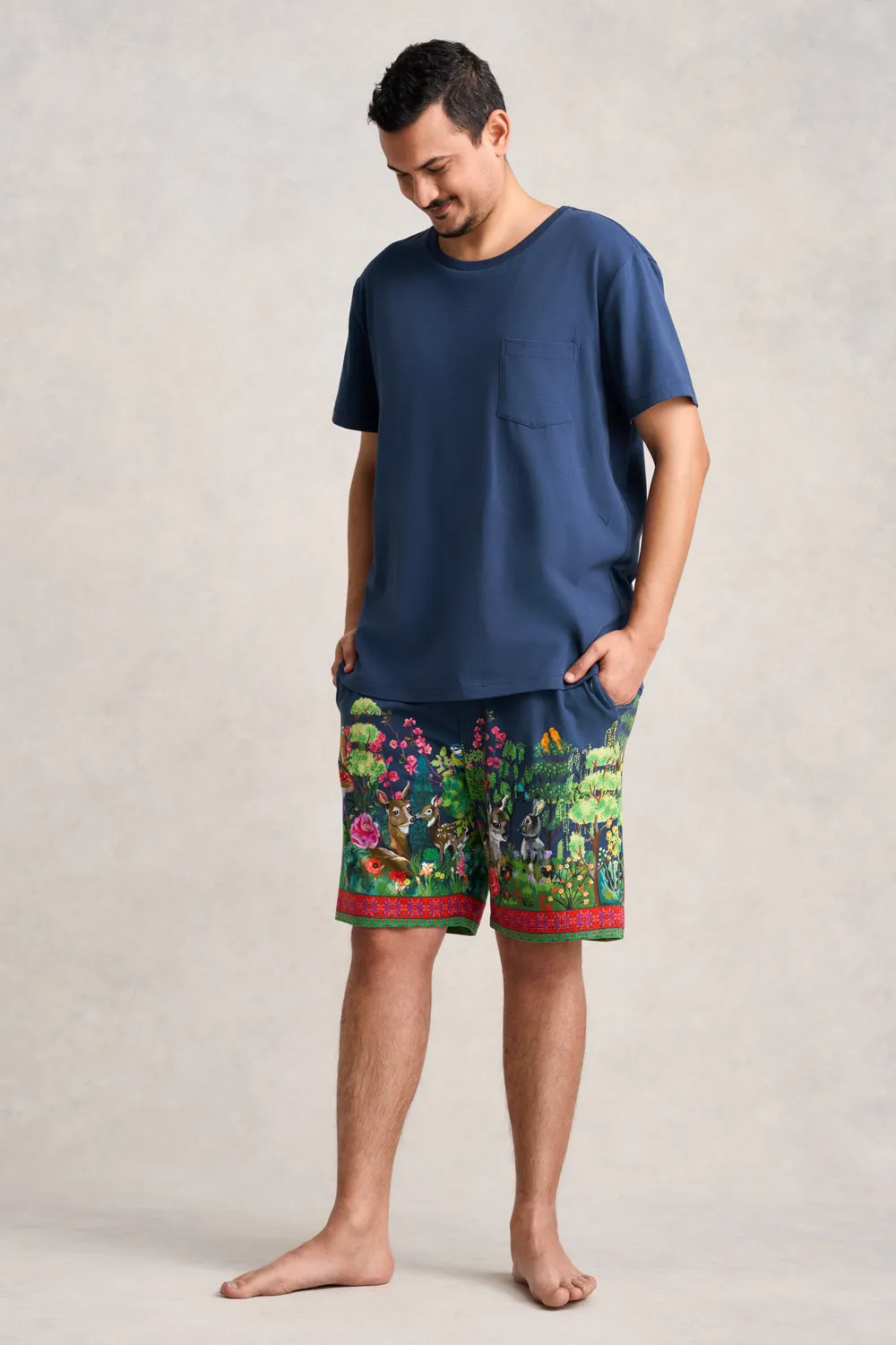 Nathalie Lété Mens PJ Set - Midnight Forest