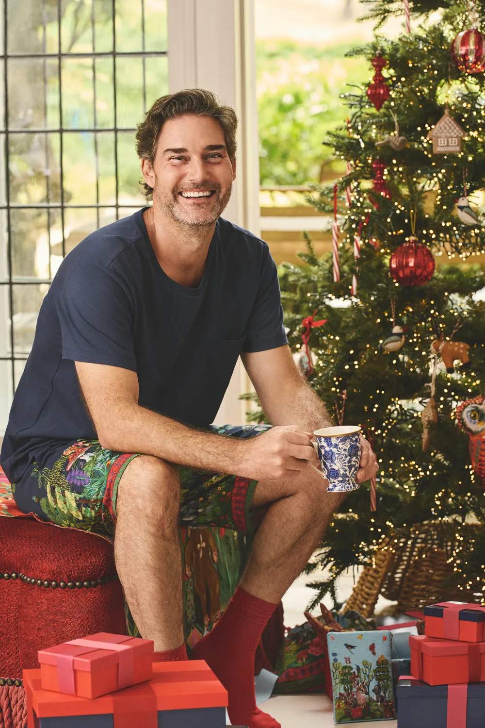 Nathalie Lété Mens PJ Set - Midnight Forest