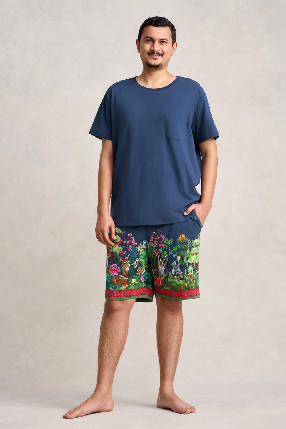 Nathalie Lété Mens PJ Set - Midnight Forest
