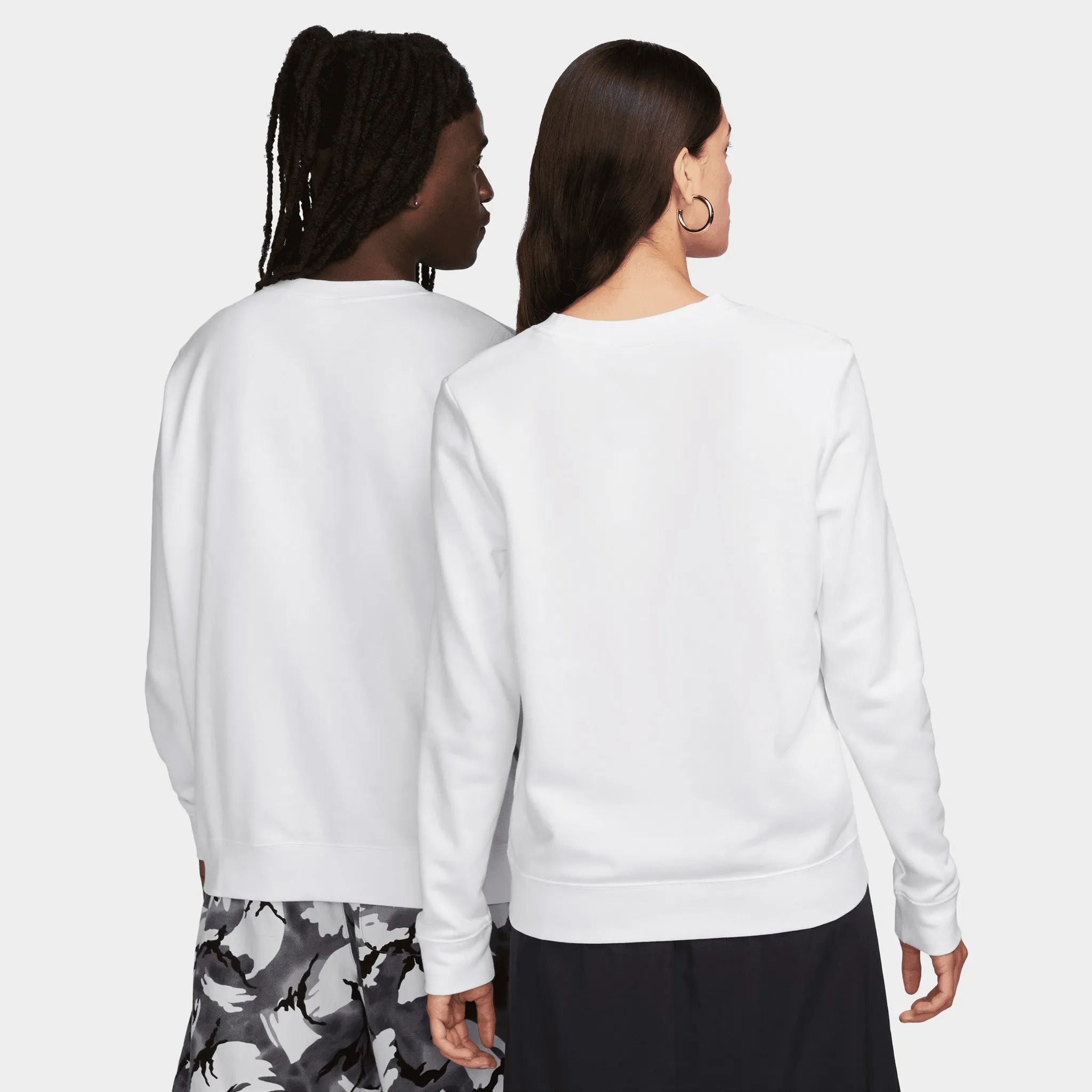 Nike Sportswear Women's Club Fleece Crewneck White / Black