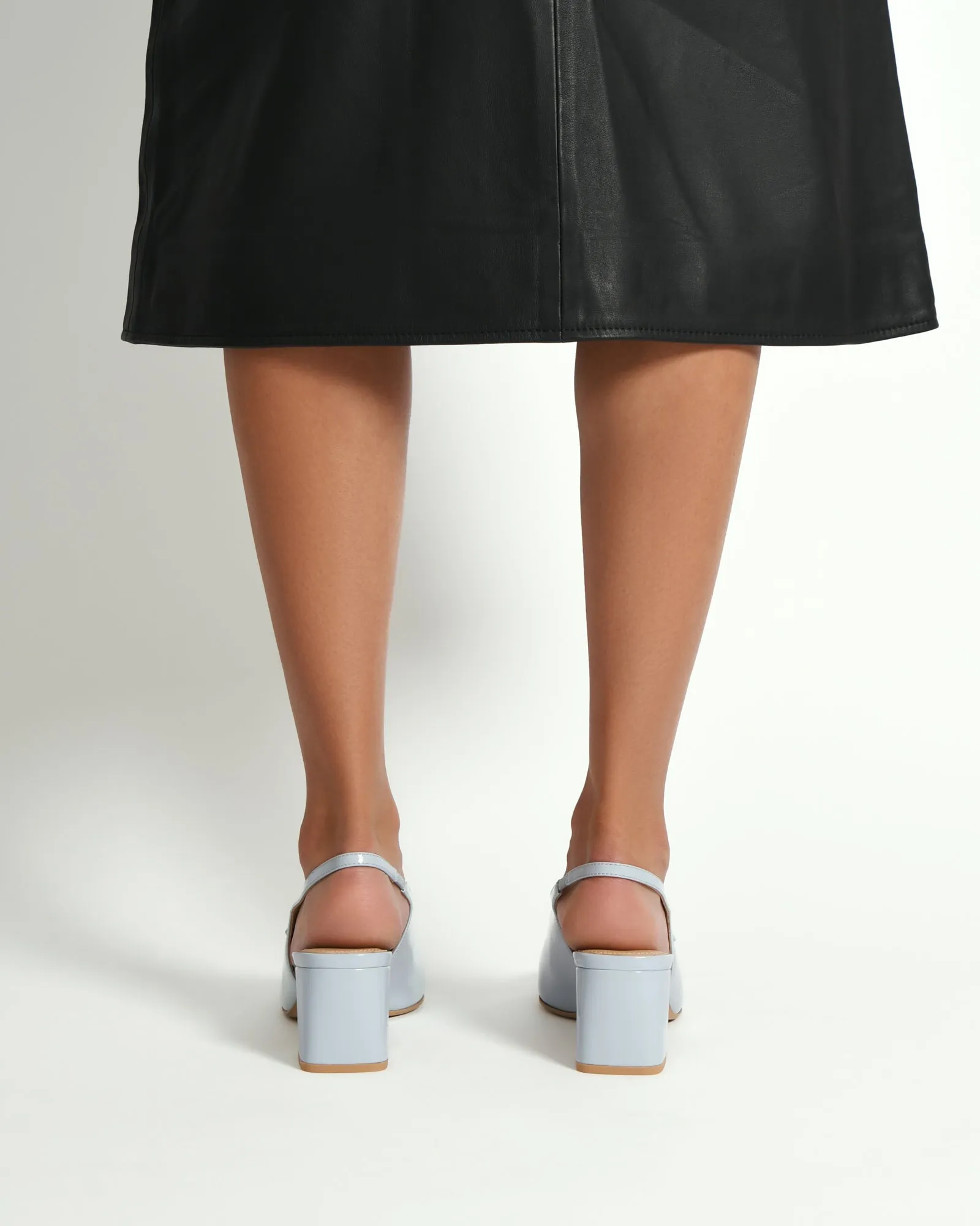 PEGGY LOW HEELS MIST BLUE PATENT