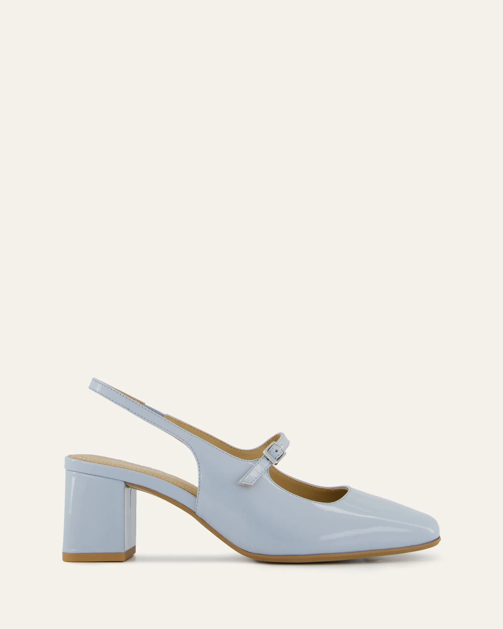 PEGGY LOW HEELS MIST BLUE PATENT