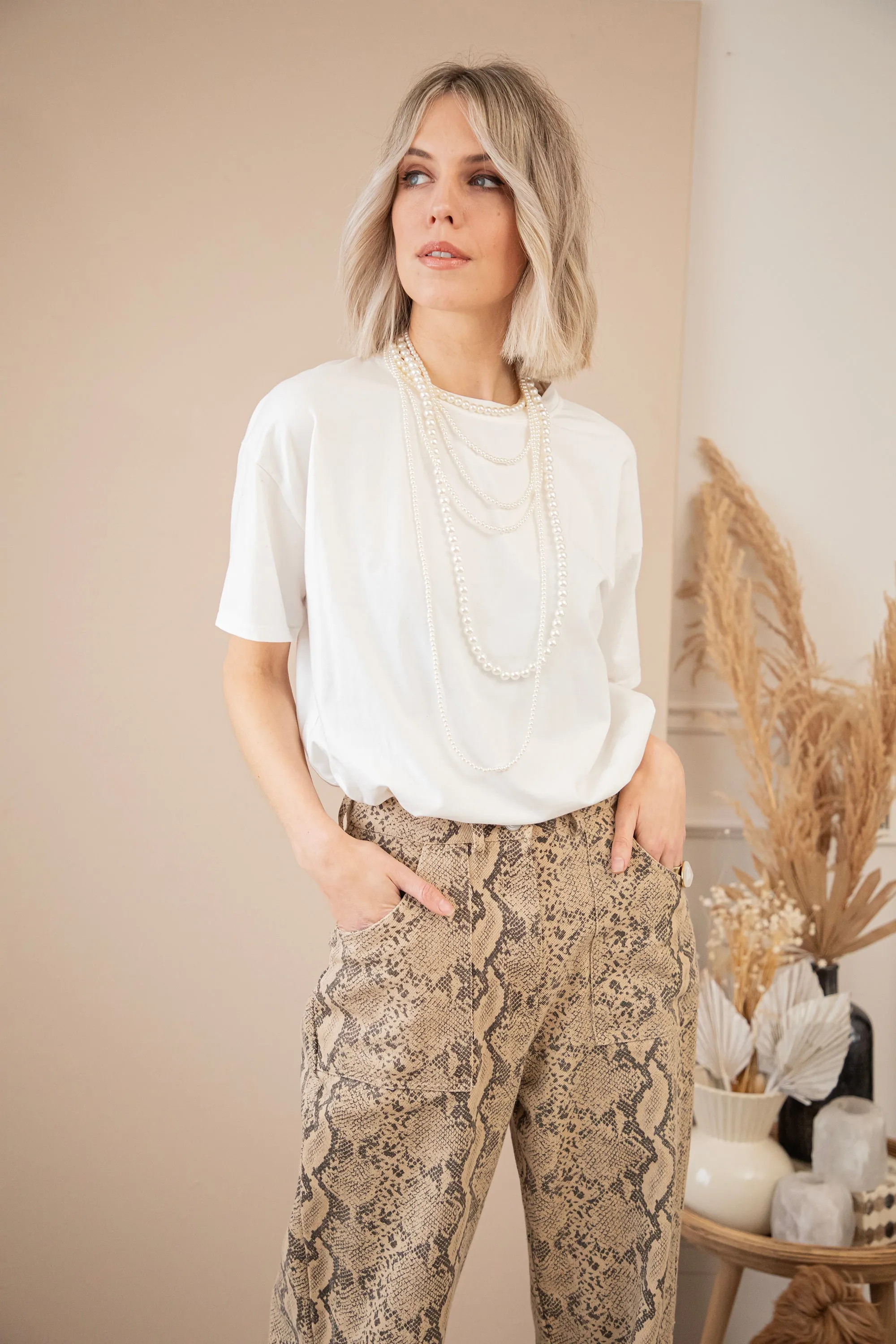 Python Perfect Taupe - Broek