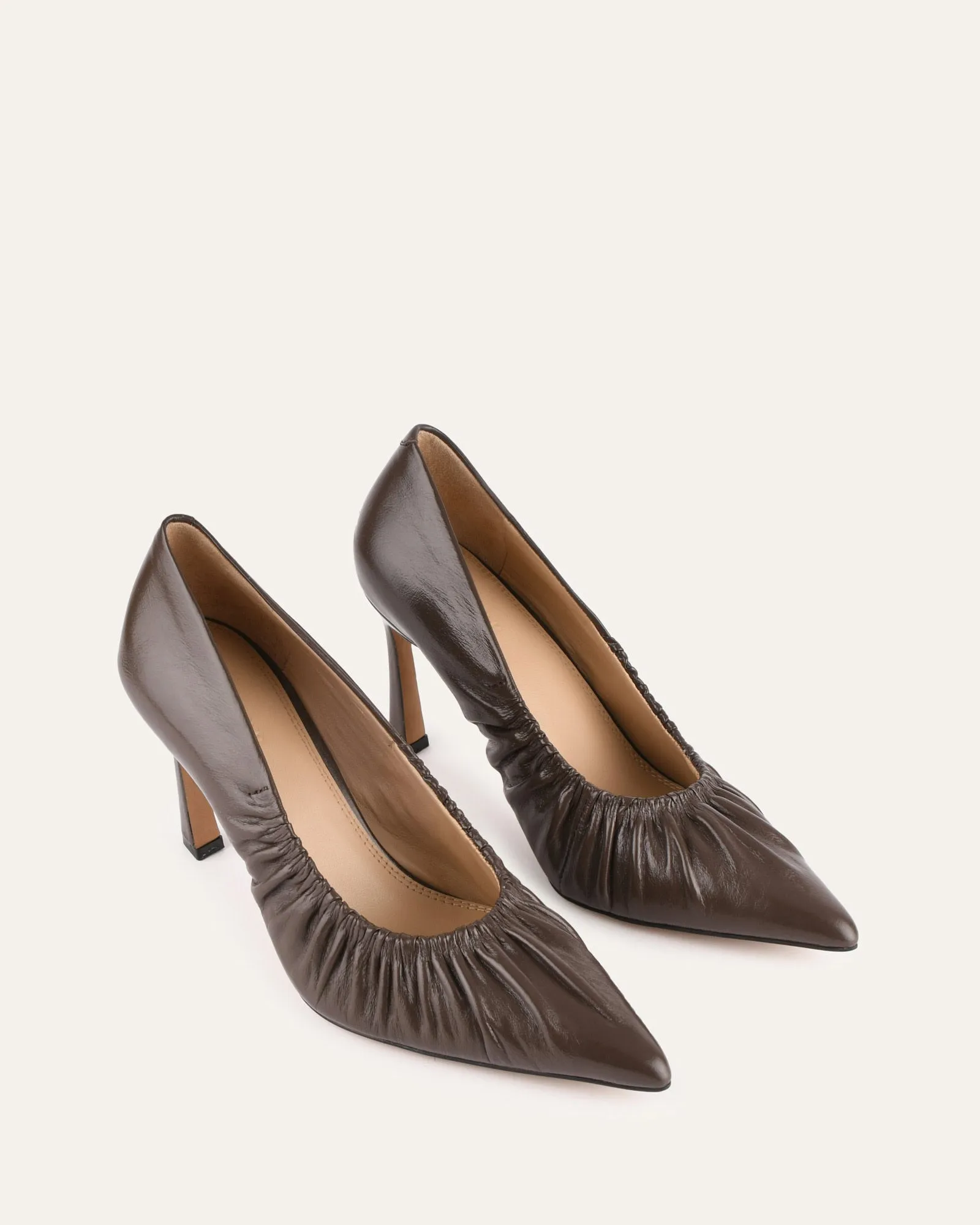 SINCLAIR HIGH HEELS DARK RYE LEATHER