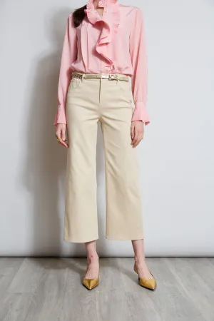 Stretch Denim Wide Leg Pant