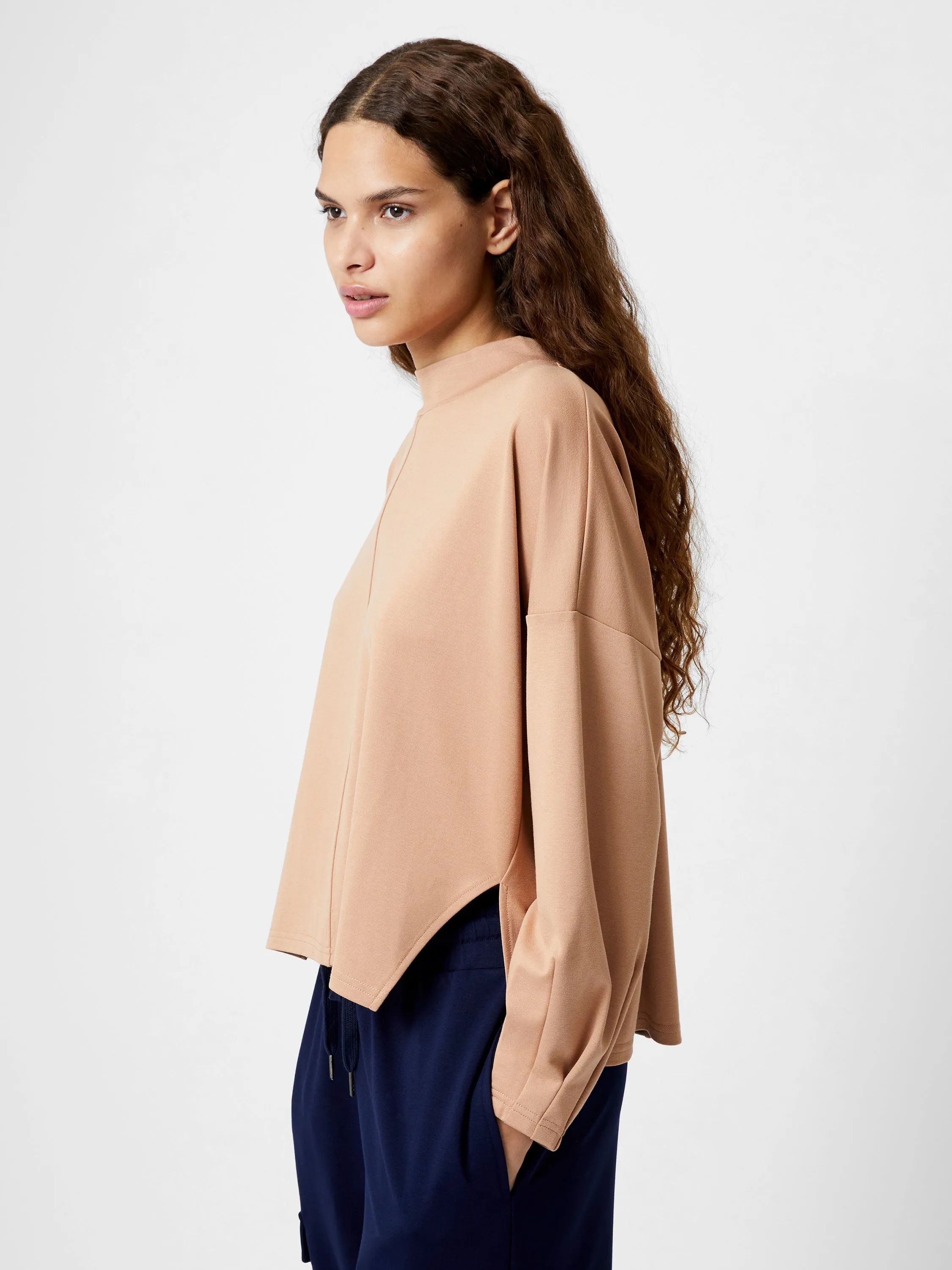 Turtleneck Cut Long Sleeve Top
