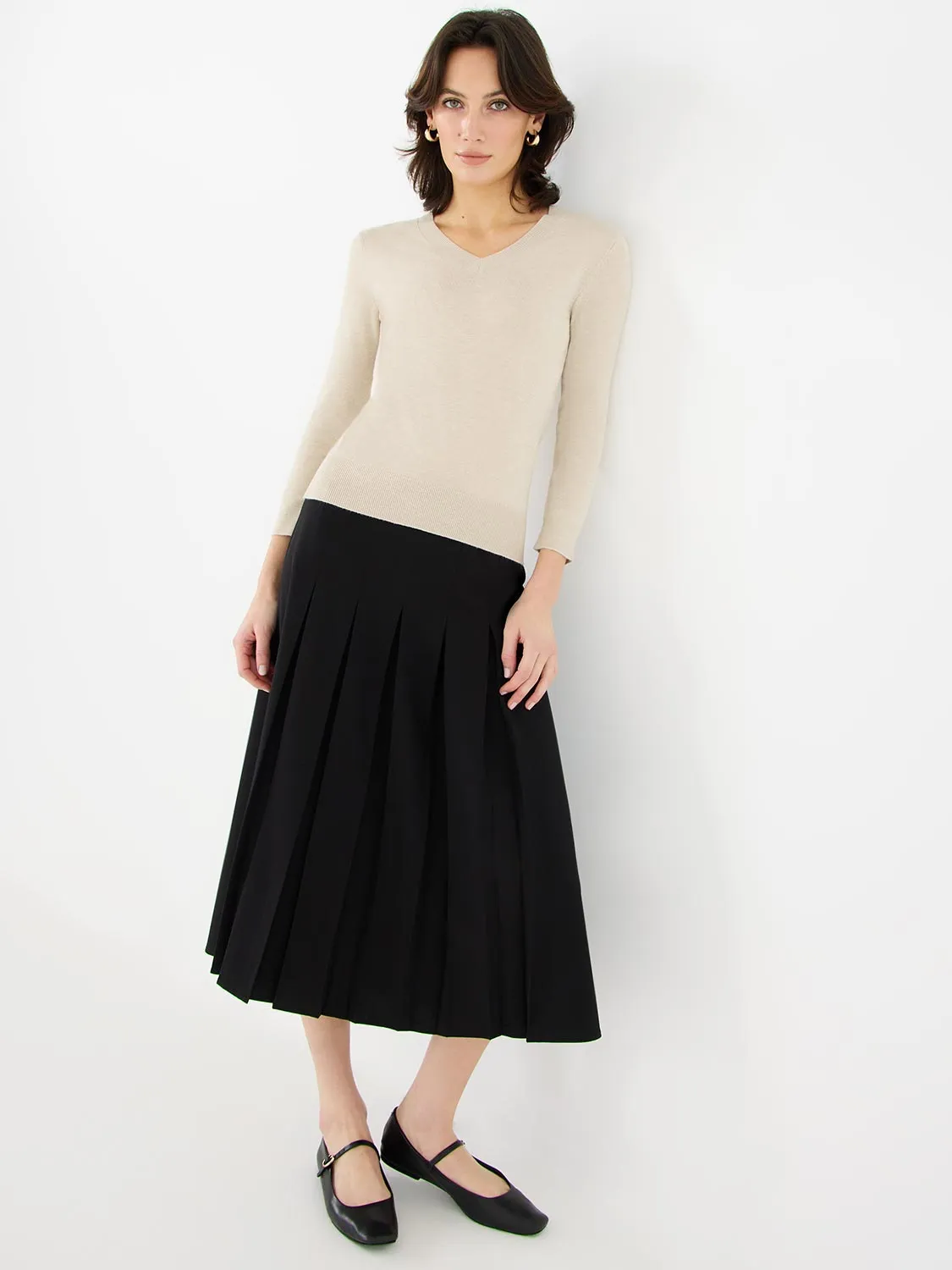 V-Neck 3/4 Sleeve Sweater