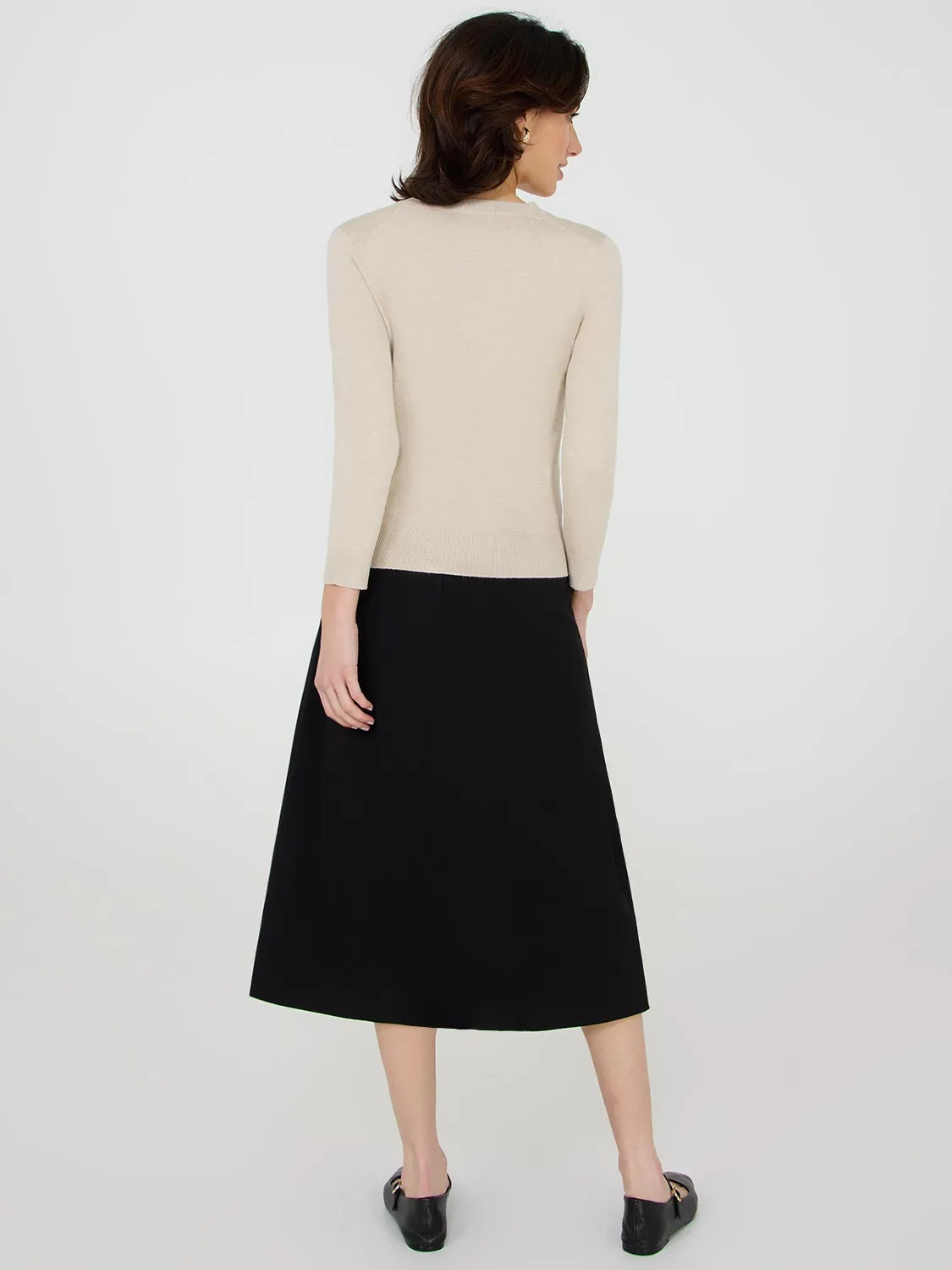 V-Neck 3/4 Sleeve Sweater