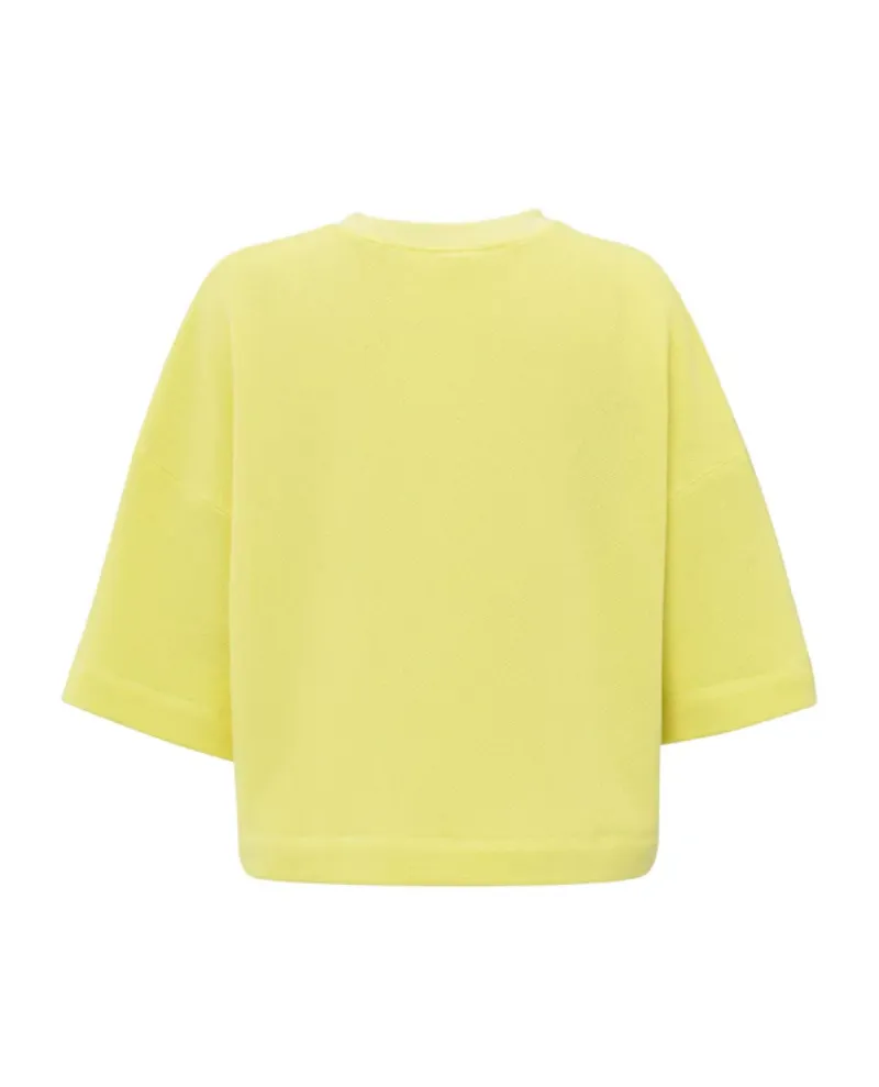Yaya Lemon Yellow Short Sleeve Sweatshirt