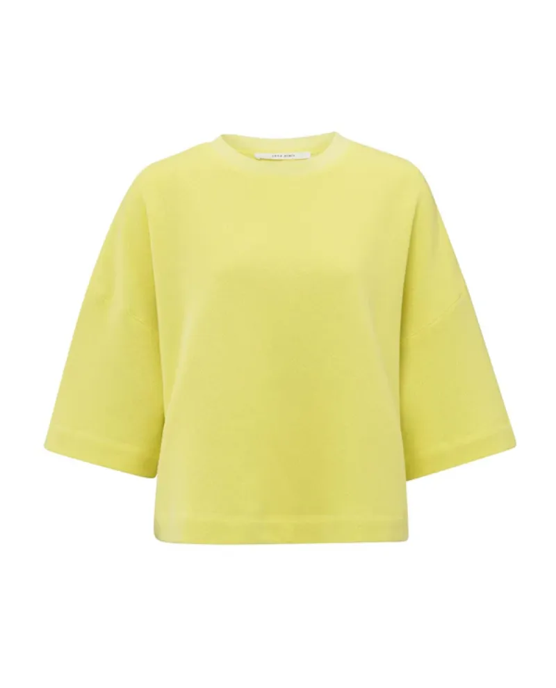 Yaya Lemon Yellow Short Sleeve Sweatshirt